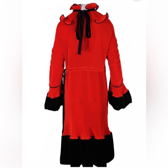 NEW PRICE FIRM Tory Burch Size 4 Runway Red & Black Convertible Midi Dress - Picture 7 of 8